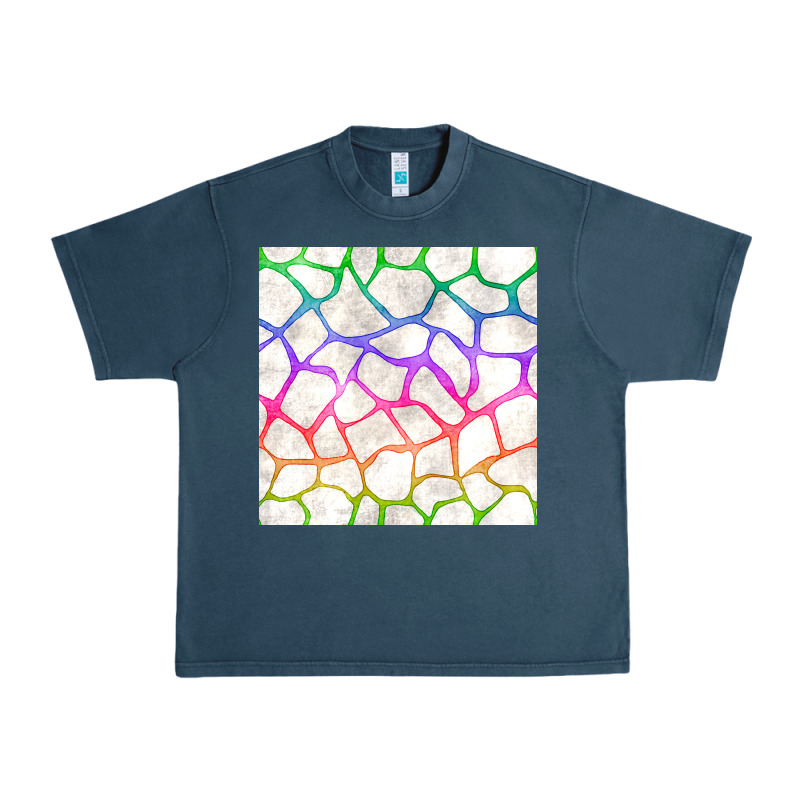Watercolor Rainbow Giraffe Seamless Pattern Urban Heavy Tee by BundleAndBundleShop | Teevron