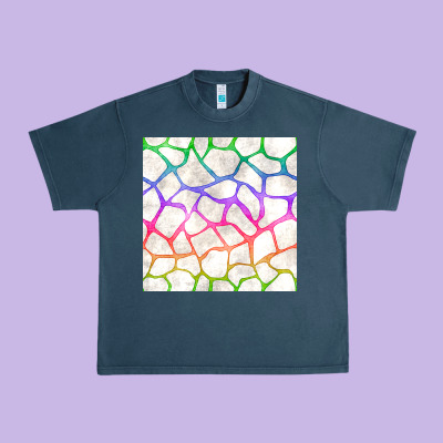 Watercolor Rainbow Giraffe Seamless Pattern Urban Heavy Tee Designed By Bundleandbundleshop