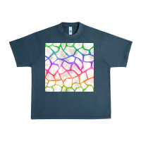 Midnight Navy Watercolor Rainbow Giraffe Seamless Pattern Urban Heavy Tee - BundleAndBundleShop