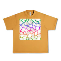 Peanut Butter Watercolor Rainbow Giraffe Seamless Pattern Urban Heavy Tee - BundleAndBundleShop