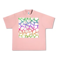 Salmon Watercolor Rainbow Giraffe Seamless Pattern Urban Heavy Tee - BundleAndBundleShop