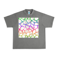 Tornado Watercolor Rainbow Giraffe Seamless Pattern Urban Heavy Tee - BundleAndBundleShop