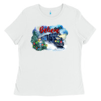 White believe polar express Ladies Tee - FaDigitalArtStudio