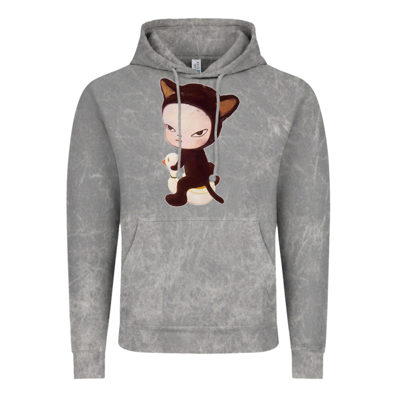 Yoshitomo Nara Cute Cat Vintage Hoodie by artisFamous | Teevron