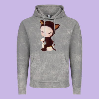 Yoshitomo Nara Cute Cat Vintage Hoodie Designed By Artisfamous
