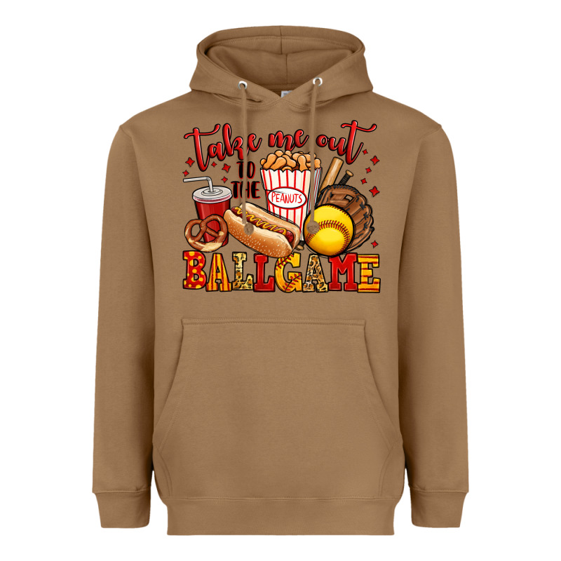 Take Me Out To The Ball Game Softball Heavyweight Hoodie by Jasminsmagicworld | Teevron