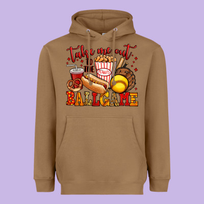 Take Me Out To The Ball Game Softball Heavyweight Hoodie Designed By Jasminsmagicworld