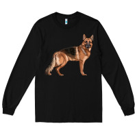 Black German Shepherd Dog Illustrations Long Sleeve Tee - LillyAllenDesigns