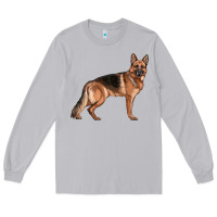 Moon Dust German Shepherd Dog Illustrations Long Sleeve Tee - LillyAllenDesigns