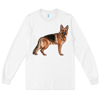 White German Shepherd Dog Illustrations Long Sleeve Tee - LillyAllenDesigns