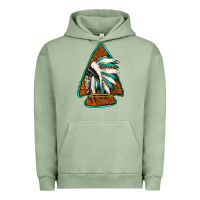 Pigment Oil Green indian headdress arrowhead Urban Hoodie - Jasminsmagicworld