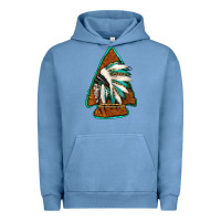 Pigment Pebble Blue indian headdress arrowhead Urban Hoodie - Jasminsmagicworld
