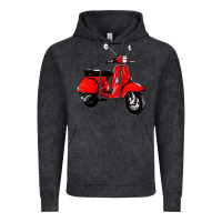 Vintage Black classic italian vespa scooter Vintage Hoodie - artisFamous