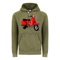 Vintage Olive classic italian vespa scooter Vintage Hoodie - artisFamous