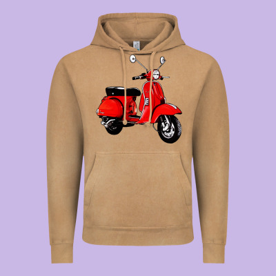Classic Italian Vespa Scooter Vintage Hoodie Designed By Artisfamous