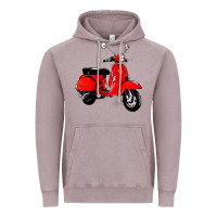 Vintage Zinc classic italian vespa scooter Vintage Hoodie - artisFamous