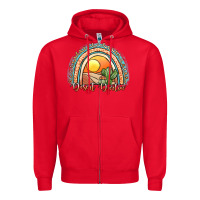Red desert darlin' rainbow Zipper Hoodie - JahusDesignShop