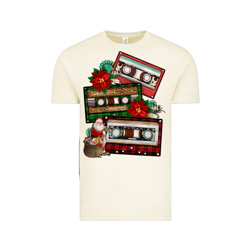 Christmas Cassette Gemstone Vintage Tee by FaDigitalArtStudio | Teevron
