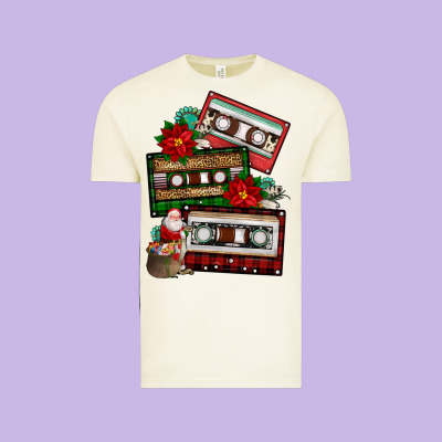 Christmas Cassette Gemstone Vintage Tee Designed By Fadigitalartstudio
