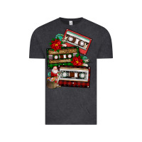 Vintage Black christmas cassette gemstone Vintage Tee - FaDigitalArtStudio