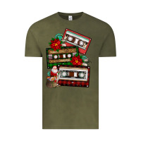 Vintage Olive christmas cassette gemstone Vintage Tee - FaDigitalArtStudio