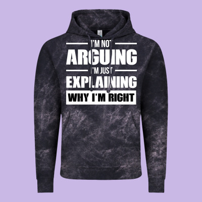 I'm Not Arguing I'm Just Explaining Why I'm Right Funny Vintage Hoodie Designed By Artisfamous