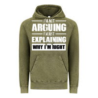 Vintage Olive I'M NOT ARGUING I'M JUST EXPLAINING WHY I'M RIGHT FUNNY Vintage Hoodie - artisFamous