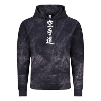 Cloud Black kanji karate Vintage Hoodie - artisFamous