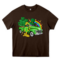 Chocolate Brown western truck St. Patrick's Day Heavy Core Tee - HowdyJamesFarm