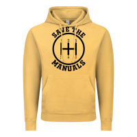 Vintage Mustard save the manuals (black) Vintage Hoodie - artisFamous