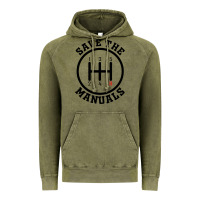 Vintage Olive save the manuals (black) Vintage Hoodie - artisFamous