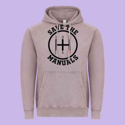Save The Manuals (black) Vintage Hoodie Designed By Artisfamous