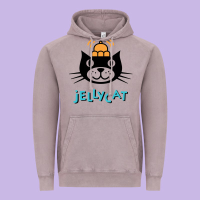 Jelly Cat Vintage Hoodie Designed By Artisfamous