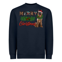 Navy merry christmas german shepherd Heavyweight Sweatshirt - RanaPortraitStore