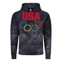 Cloud Black Olympic Rings Vintage Hoodie - artisFamous