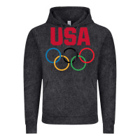 Vintage Black Olympic Rings Vintage Hoodie - artisFamous
