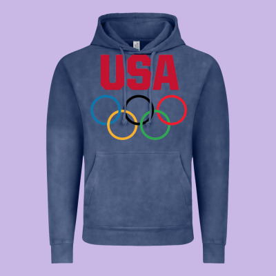Olympic Rings Vintage Hoodie Designed By Artisfamous