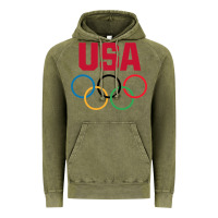 Vintage Olive Olympic Rings Vintage Hoodie - artisFamous