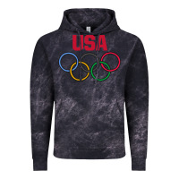 Cloud Black Olympic Rings Vintage Hoodie - artisFamous