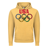Vintage Mustard Olympic Rings Vintage Hoodie - artisFamous