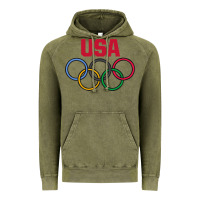 Vintage Olive Olympic Rings Vintage Hoodie - artisFamous