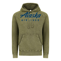 Vintage Olive Alaska Airlines Vintage Hoodie - artisFamous