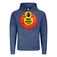 Vintage Denim red horse Vintage Hoodie - artisFamous