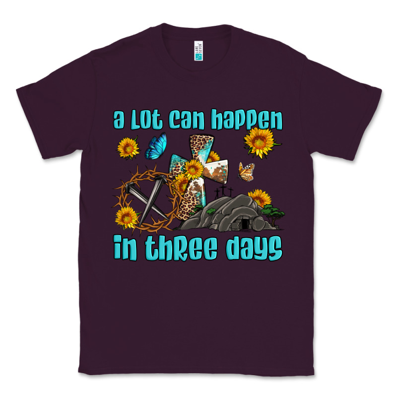 Easter A Lot Can Happen In Three Days Western Sunflowers Classic Tee by Artiststas | Teevron