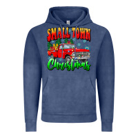 Vintage Denim Small town Christmas Vintage Hoodie - CowhideDigitalArt