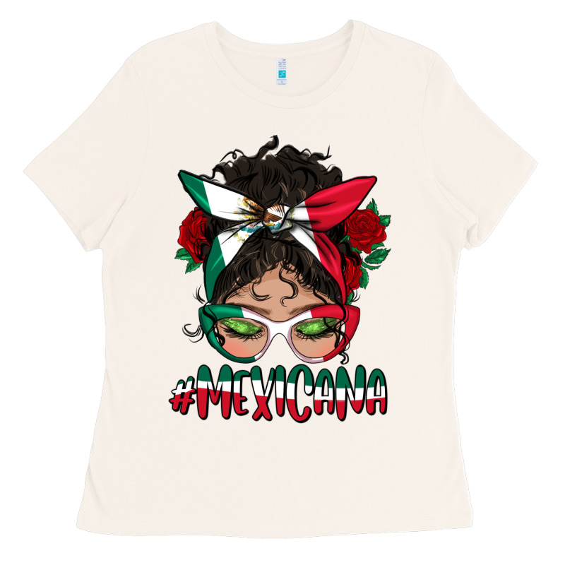 Mexicana Messy Bun Mama Ladies Tee by BundleAndBundleShop | Teevron