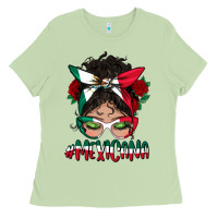 Matcha Mexicana Messy Bun Mama Ladies Tee - BundleAndBundleShop