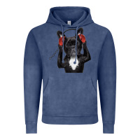 Vintage Denim french bulldog dj style Vintage Hoodie - artisFamous