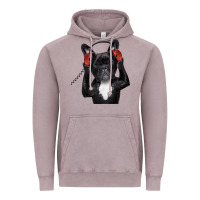 Vintage Zinc french bulldog dj style Vintage Hoodie - artisFamous