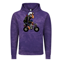 Cloud Purple monkey bike cartoon Vintage Hoodie - artisFamous